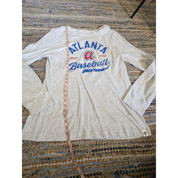Atlanta Braves Baseball MLB Men's XL Gray L/S Spell Out Since 1966 Georgia Sport - Picture 3 of 7